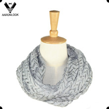 2016 Lady New Style Chevron Knit Round Scarf